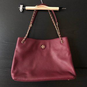 NWOT Tory Burch Purple Leather Handbag